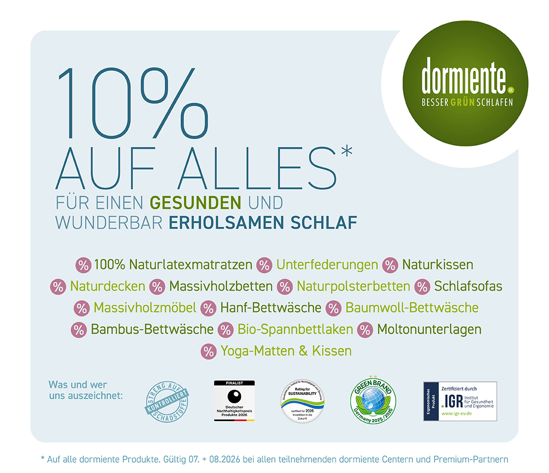 dormiente Aktion Sommer 2026 - 10% auf Alles