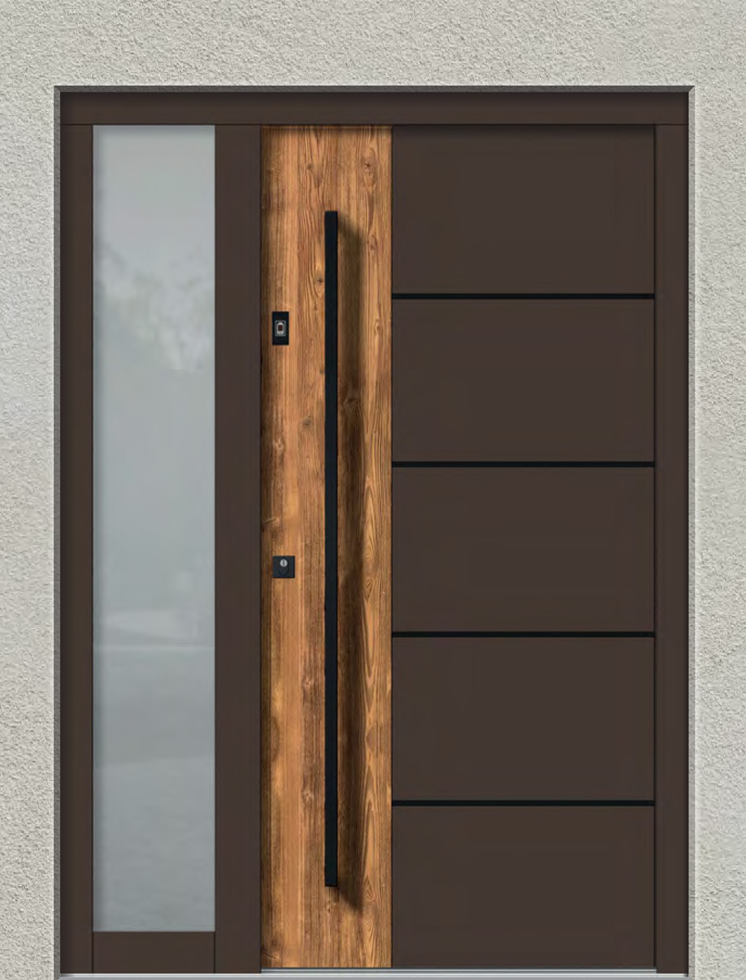 Modernes Fusionsdesign Holz und Aluminium