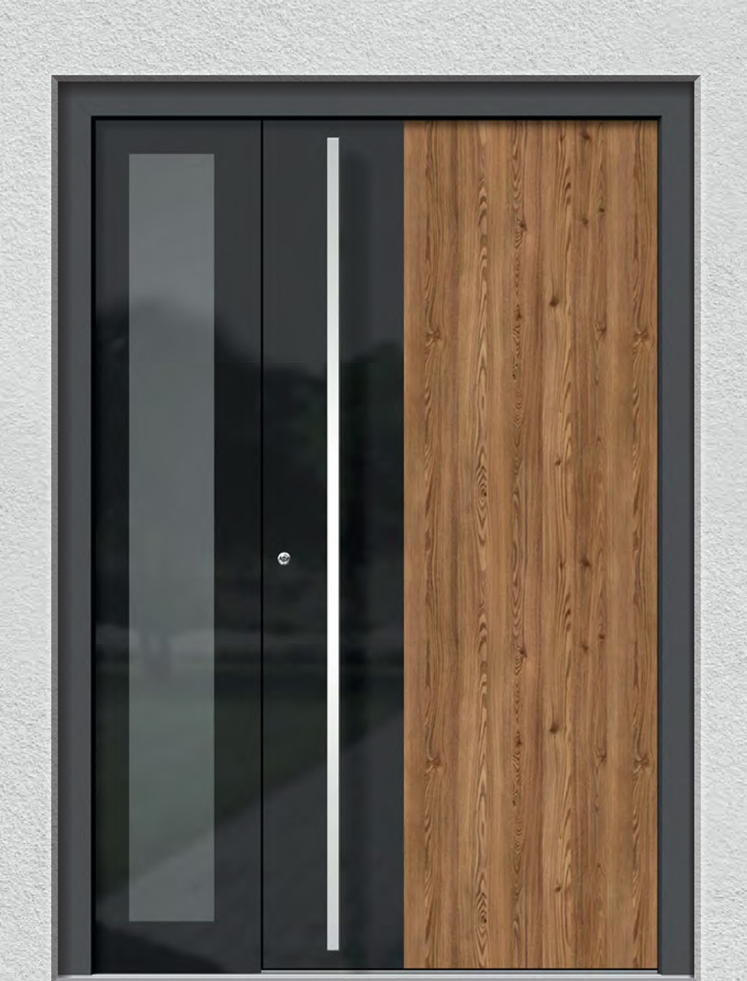 Modernes Fusionsdesign Holz und Aluminium