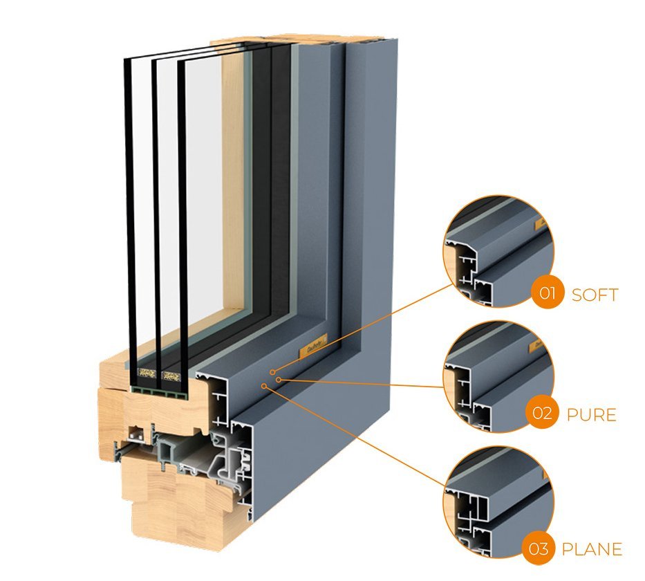 Gaulhofer Fenster aus Holz und Aluminium Komponenten - Wärmedämmung und Sicherheitstechnik